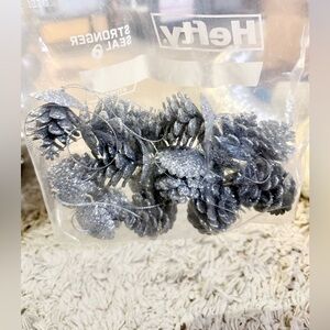 Wondershop Shimmering Silver Pinecone Ornaments